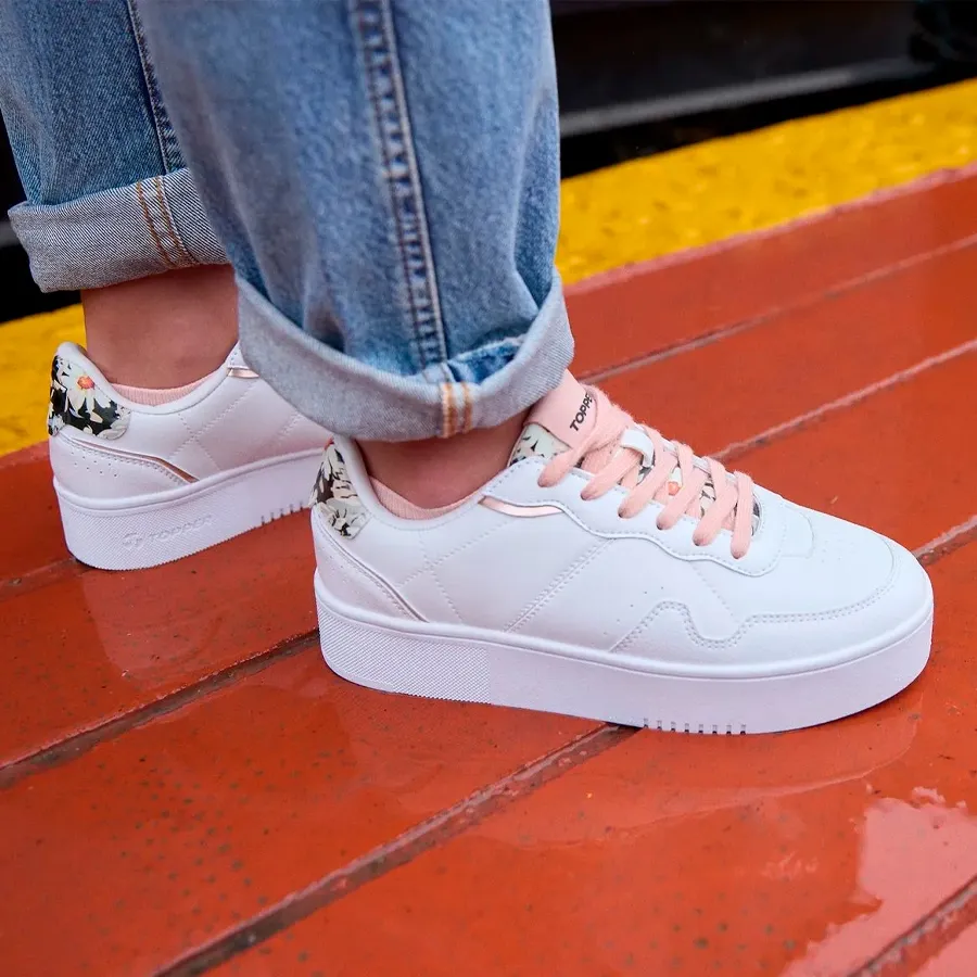 Imagen 4 de 5 de Zapatillas Topper Terre Print Plataforma-BLANCO/ROSA