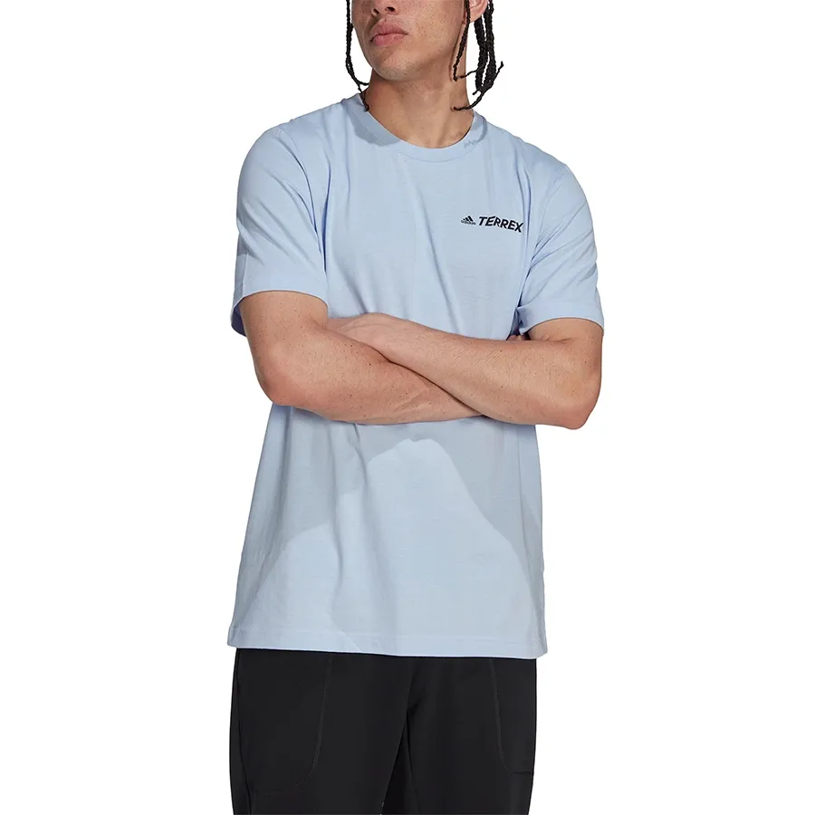 Imagen 1 de 5 de Remera adidas Terrex Mountain Landscape-CELESTE/NEGRO
