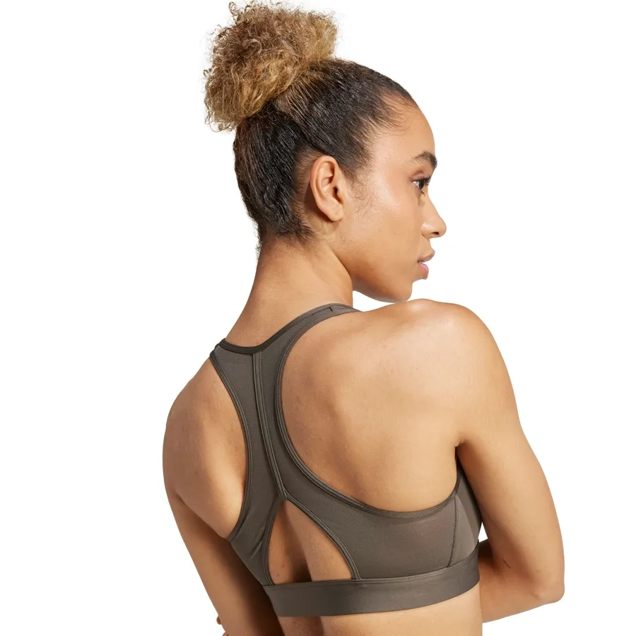 Imagen 3 de 7 de Top adidas Powerreact Big Logo-VERDE OLIVA/BLANCO