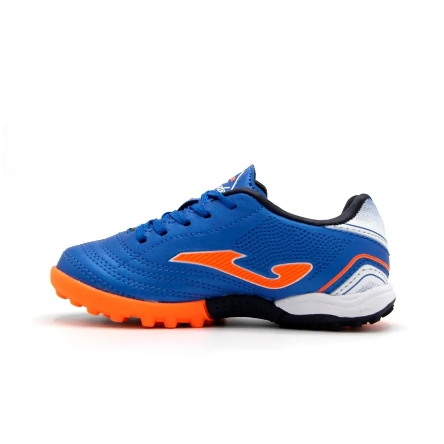 Imagen 1 de 4 de Botines Joma Toledo Turf Jr 4-AZUL/NARANJA