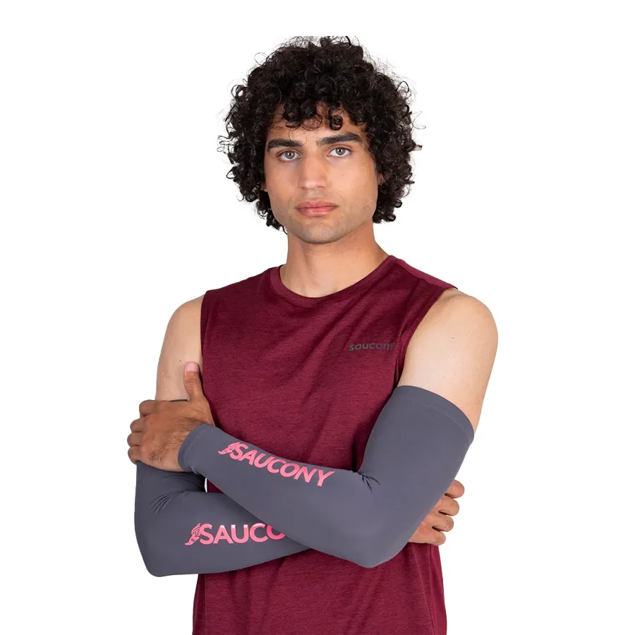 Imagen 1 de 4 de Mangas Saucony Fortify-GRIS/ROSA FLUOR