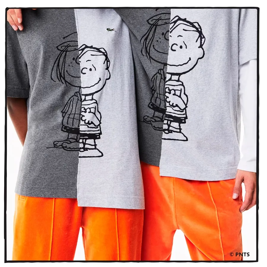 Imagen 3 de 5 de Remera Lacoste Coleccion Peanuts y Cols Rouls-GRIS