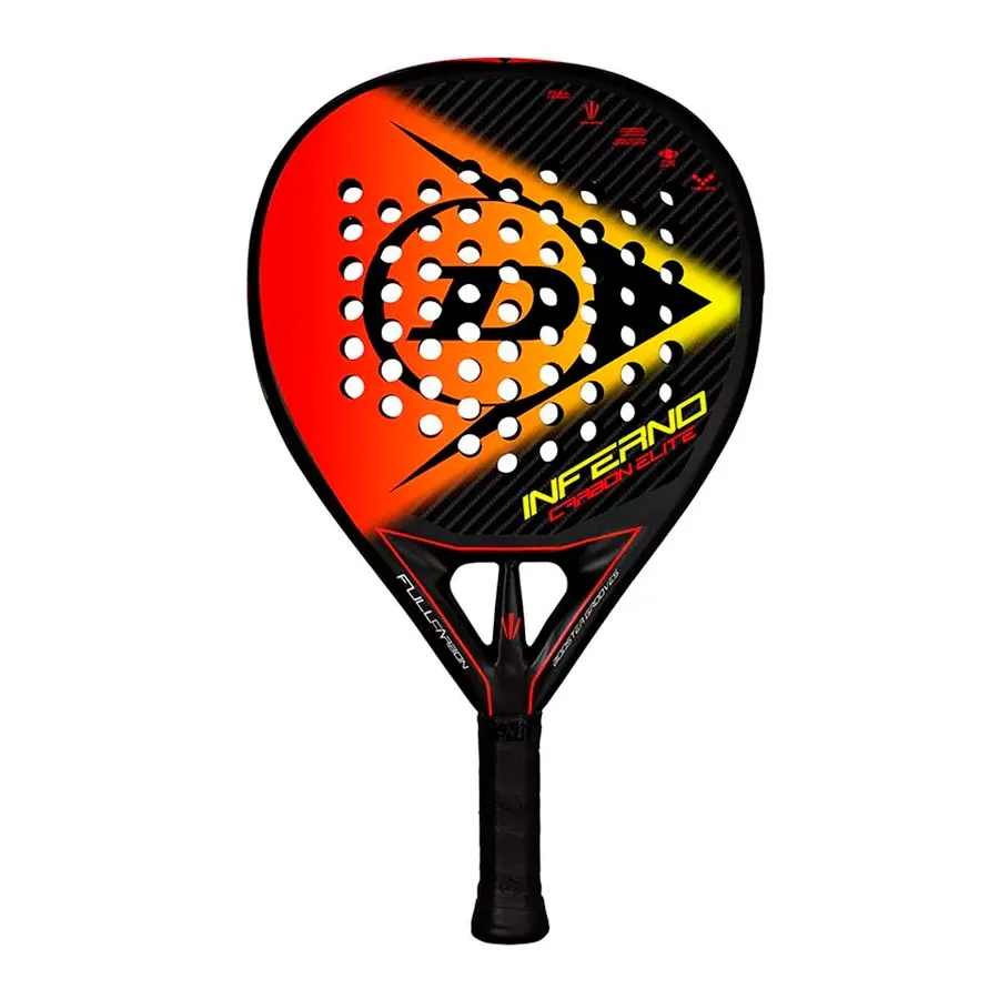 Imagen 0 de 1 de Paleta Dunlop Inferno Carbon Elite-NEGRO/NARANJA/AMARILLO FLUOR