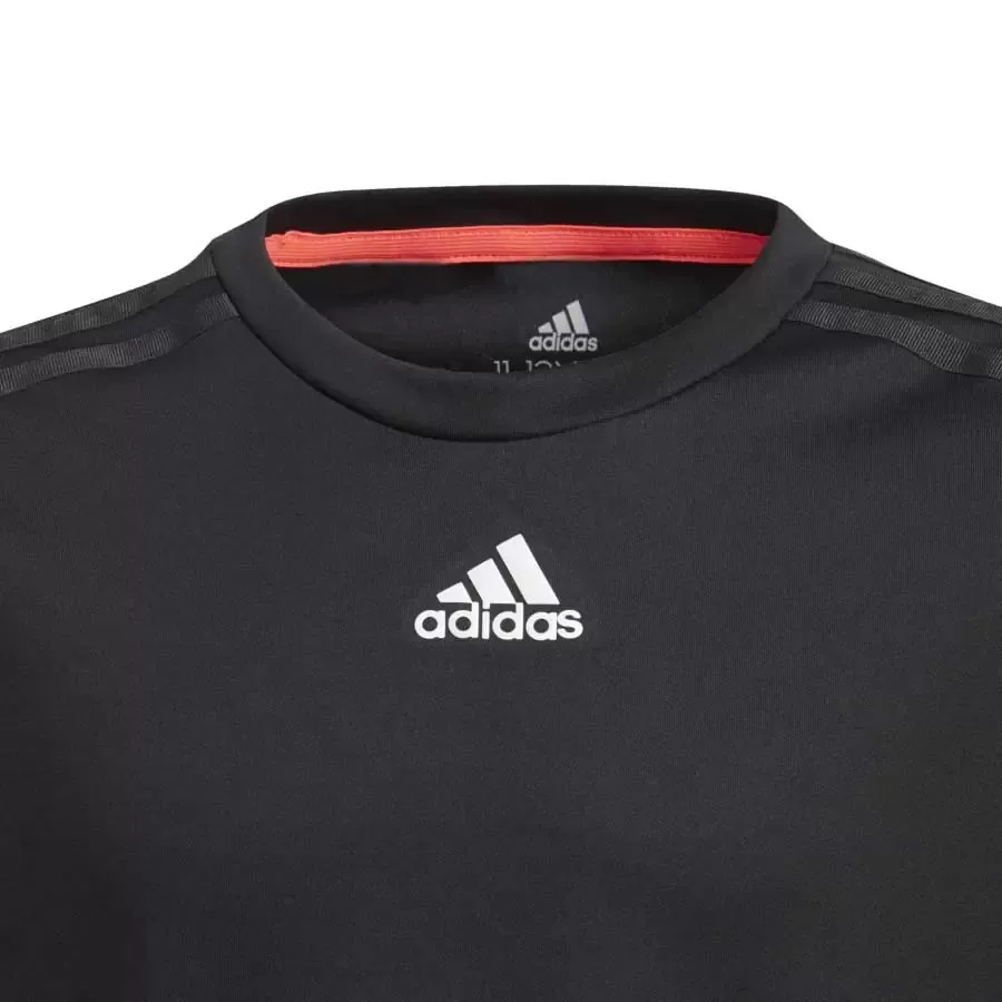 Imagen 4 de 5 de Remera adidas Must Haves Aeroready 3 Tiras-NEGRO/ROSA