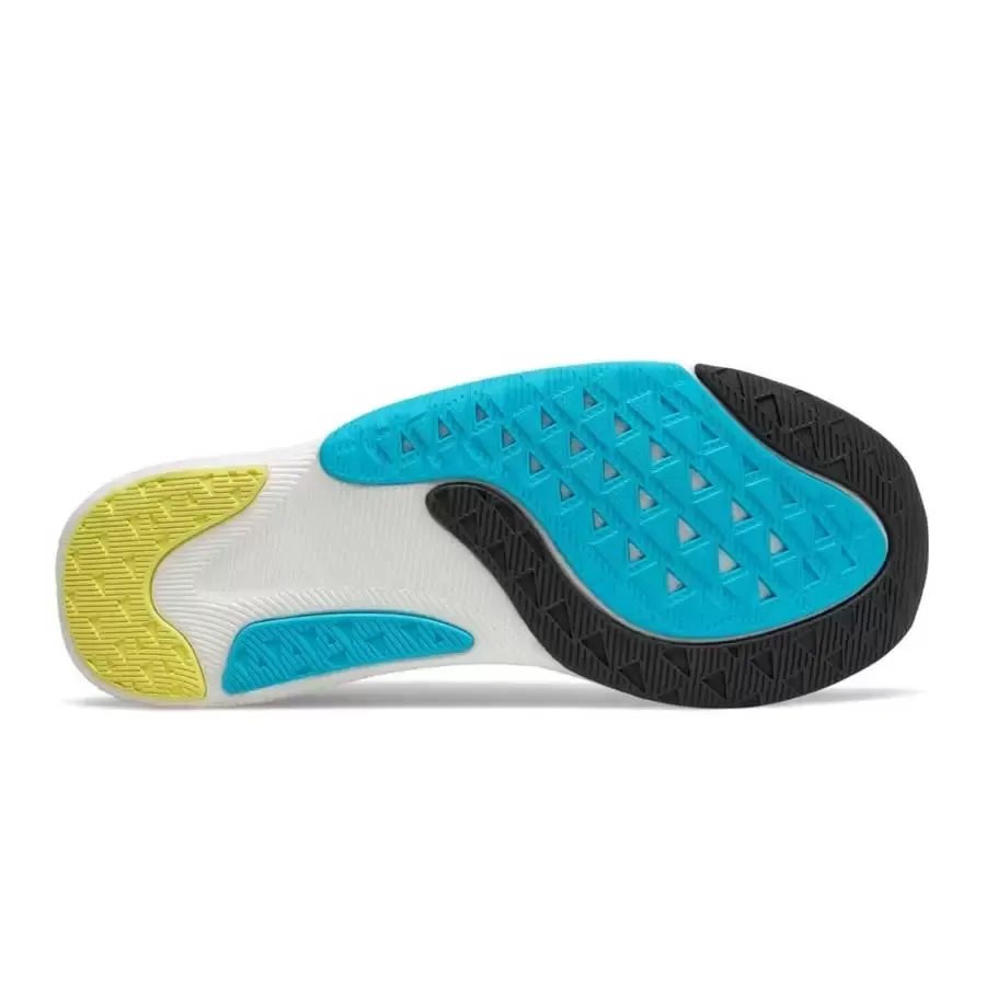 Imagen 3 de 4 de Zapatillas New Balance FuelCell Rebel v2-NEGRO/CELESTE/AMARILLO