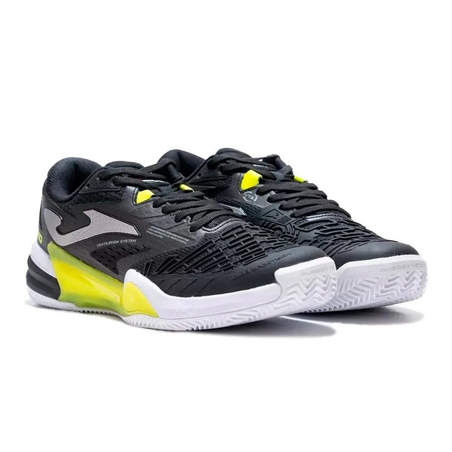 Imagen 2 de 5 de Zapatillas Joma Tenis Roland-NEGRO/PLATA/AMARILLO FLUOR