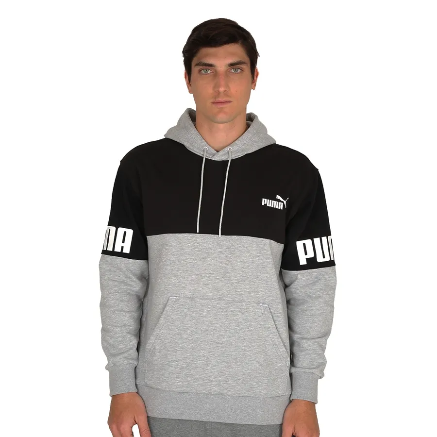 Imagen 0 de 4 de Buzo Puma Power Colorblock-GRIS/NEGRO/BLANCO