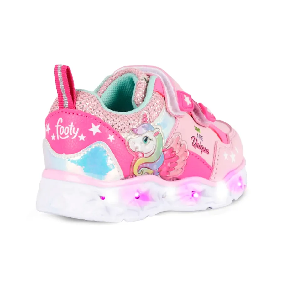 Imagen 2 de 3 de Zapatillas Footy Little Unicorn-ROSA/BLANCO/AQUA