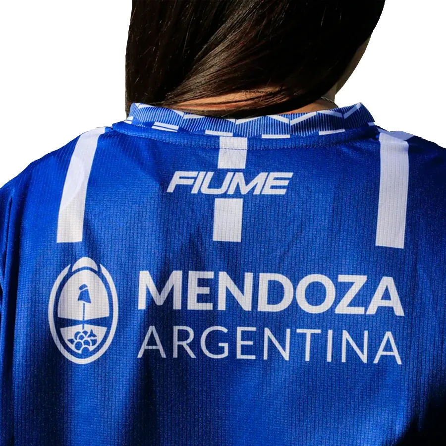 Imagen 3 de 4 de Camiseta Fiume Sport Oficial Godoy Cruz 25-AZUL/BLANCO