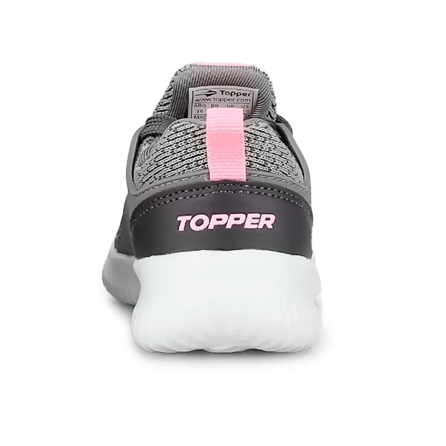 Imagen 2 de 5 de Zapatillas Topper Mamba Kids-GRIS/ROSA