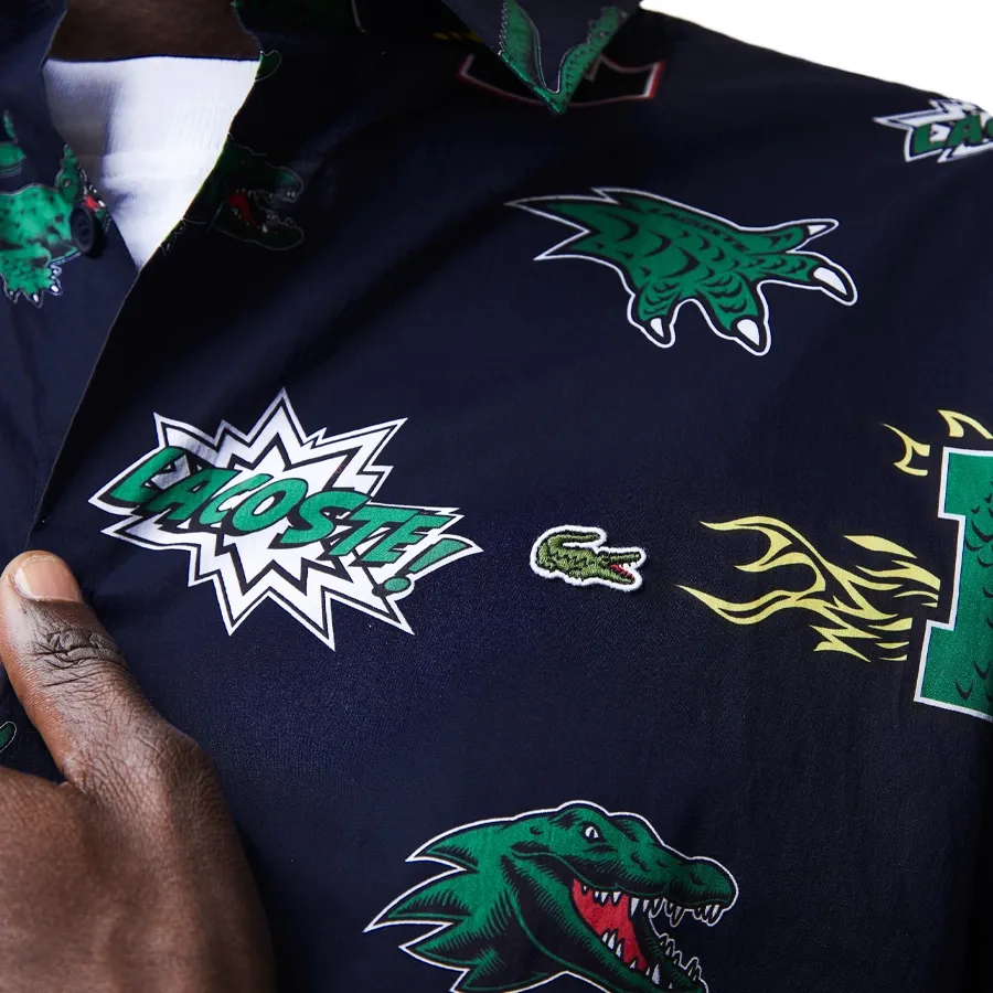 Imagen 3 de 5 de Camisa Lacoste Holiday Con Estampado-MARINO/VERDE