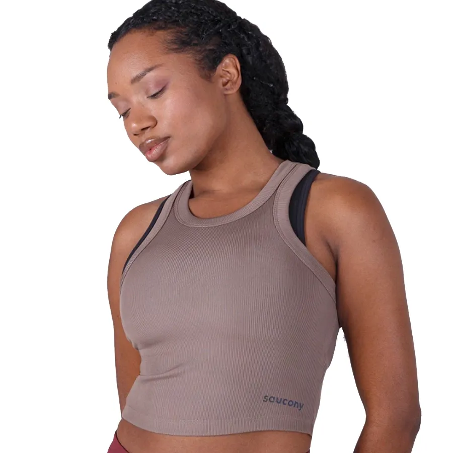 Imagen 1 de 4 de Top Saucony Crop Elevate-BEIGE