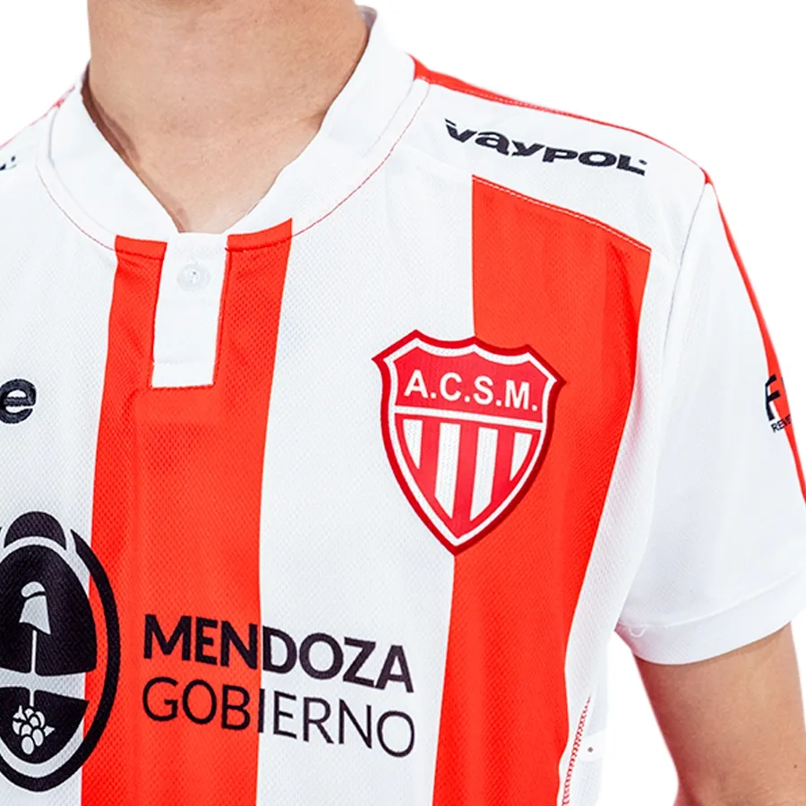 Imagen 4 de 6 de Camiseta Mitre Oficial 23 San Martin Mza-BLANCO/ROJO