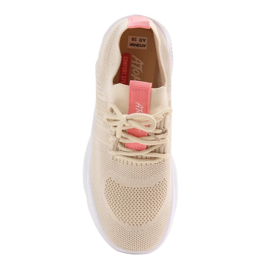 Imagen 3 de 5 de Zapatillas Atomik Deportivo Cordon Chateau-BEIGE/ROSA