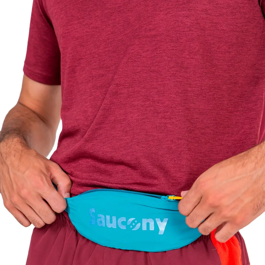 Imagen 1 de 2 de Riñonera Saucony Run Outpace-PETROLEO