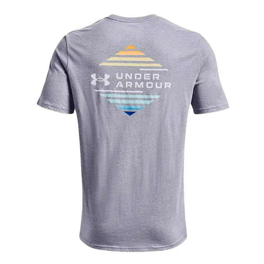 Imagen 3 de 5 de Remera Under Armour Od Horizon-GRIS/AZUL