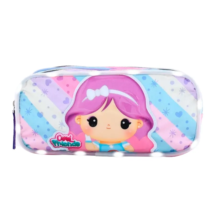 Imagen 0 de 3 de Cartuchera c/luz Cool Frie Footy-FUCSIA