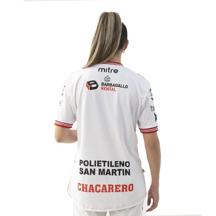 Imagen 2 de 4 de Camiseta Mitre Alternativa San Martin Mza Ad-BLANCO/ROJO