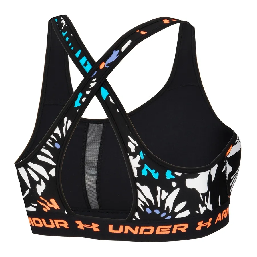 Imagen 1 de 3 de Top Under Armour Crossback Mid-NEGRO/BLANCO