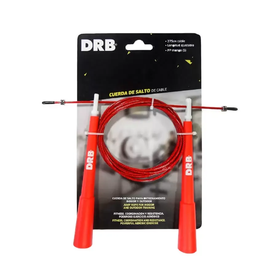 Imagen 0 de 2 de Cuerda Salto C/Dest Cable Acero Drb DRB-ROJO