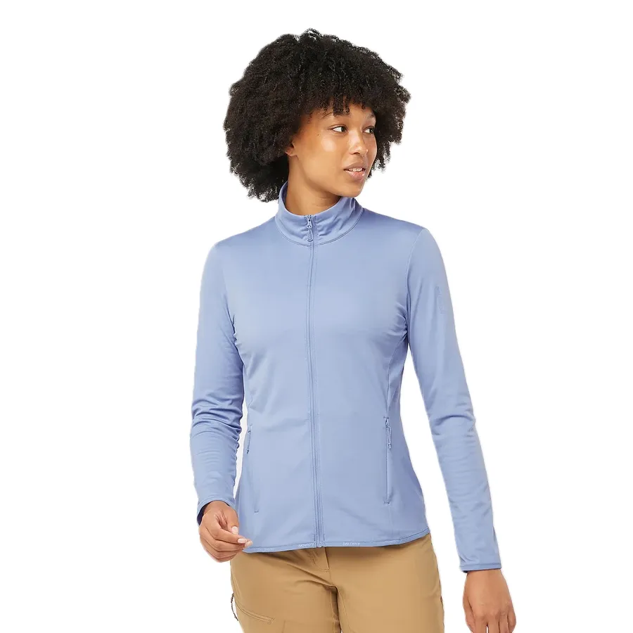 Imagen 1 de 6 de Campera Salomon Outrack Full Zip Mid-CELESTE