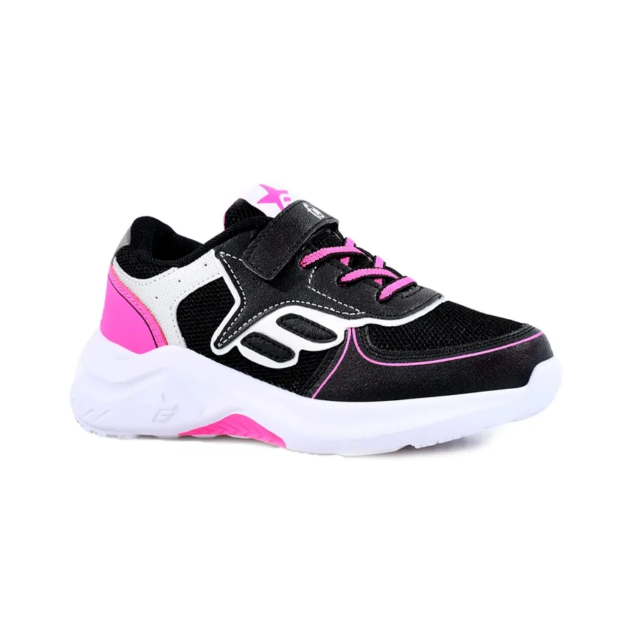 Imagen 0 de 3 de Zapatillas Footy Deportiva Top New Mini-NEGRO/PLATA/ROSA