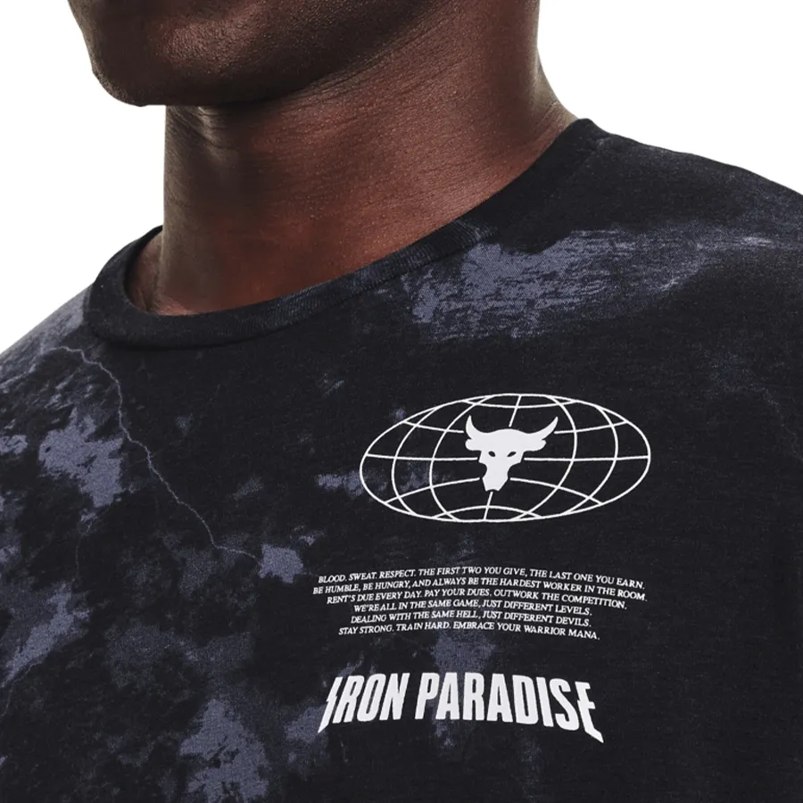 Imagen 4 de 5 de Remera Under Armour Project Rock Statement-NEGRO/BLANCO