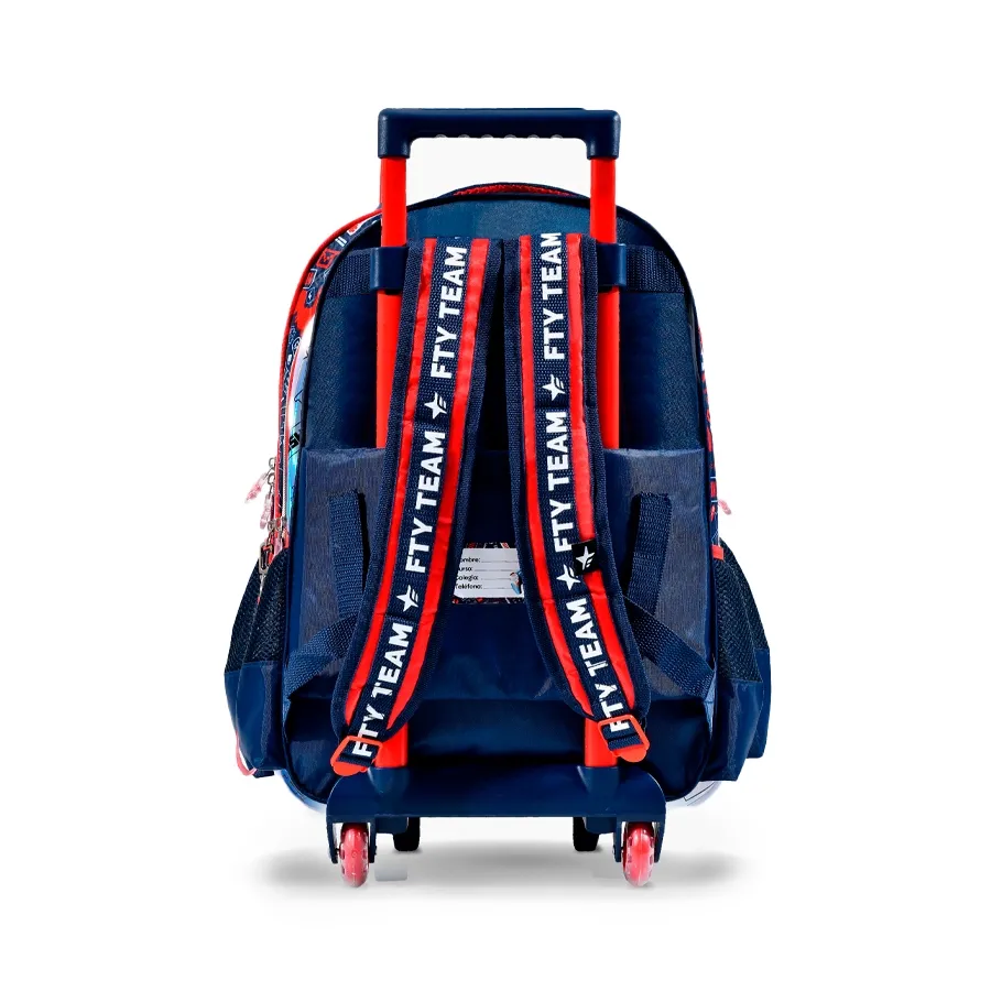 Imagen 1 de 2 de Mochila Footy C/Carro 18" Play-MARINO/ROJO