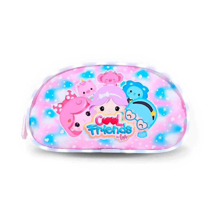 Imagen 1 de 2 de Cartuchera  C/Led Friends Footy-ROSA
