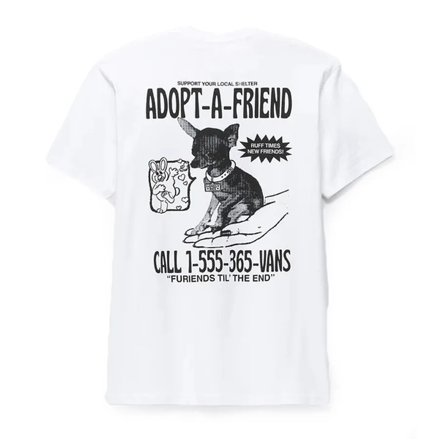 Imagen 1 de 2 de Remera Vans Adopted A Friend-BLANCO/NEGRO