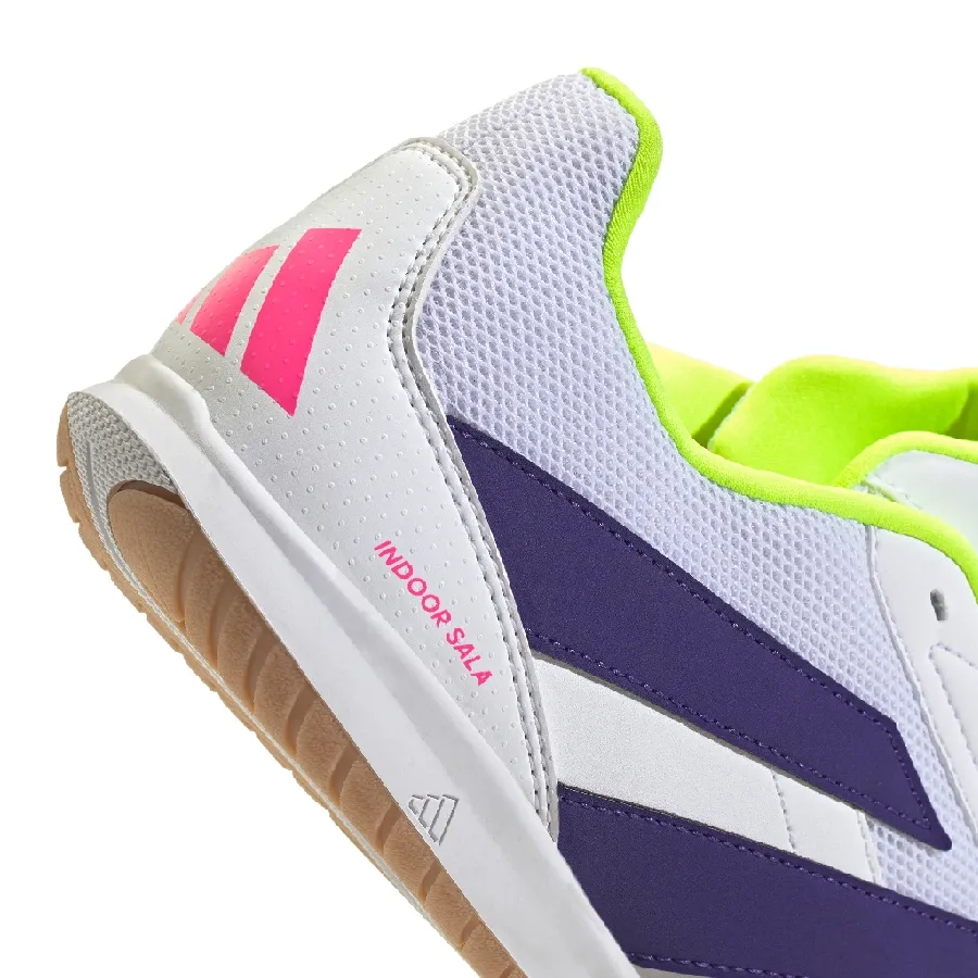 Imagen 6 de 7 de Botines adidas Predator Club In-BLANCO/PURPURA/AMARILLO FLUOR
