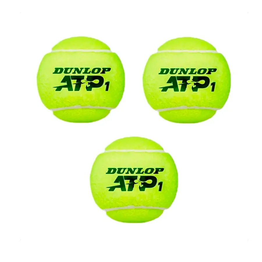 Imagen 1 de 2 de Pelota Dunlop Ten Atp x3-AMARILLO