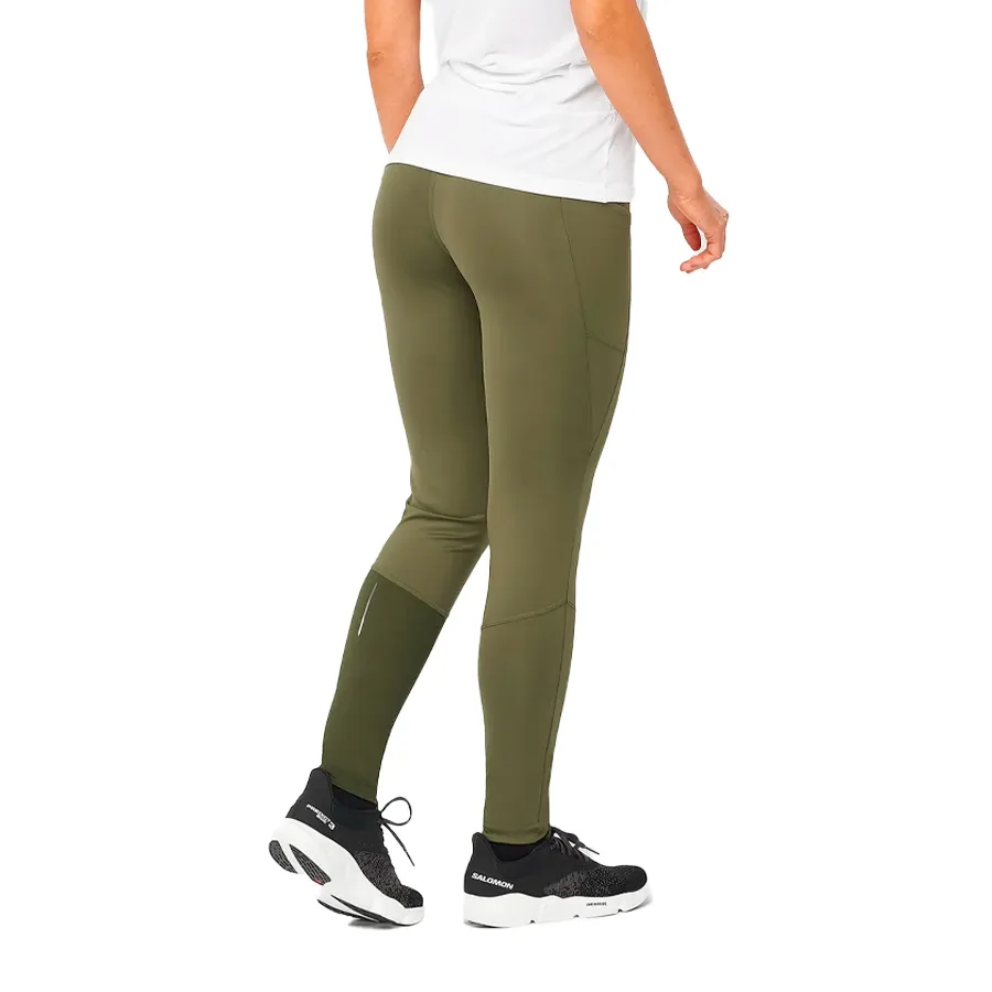 Imagen 3 de 6 de Calza Salomon Cross Run 28"-VERDE OSCURO