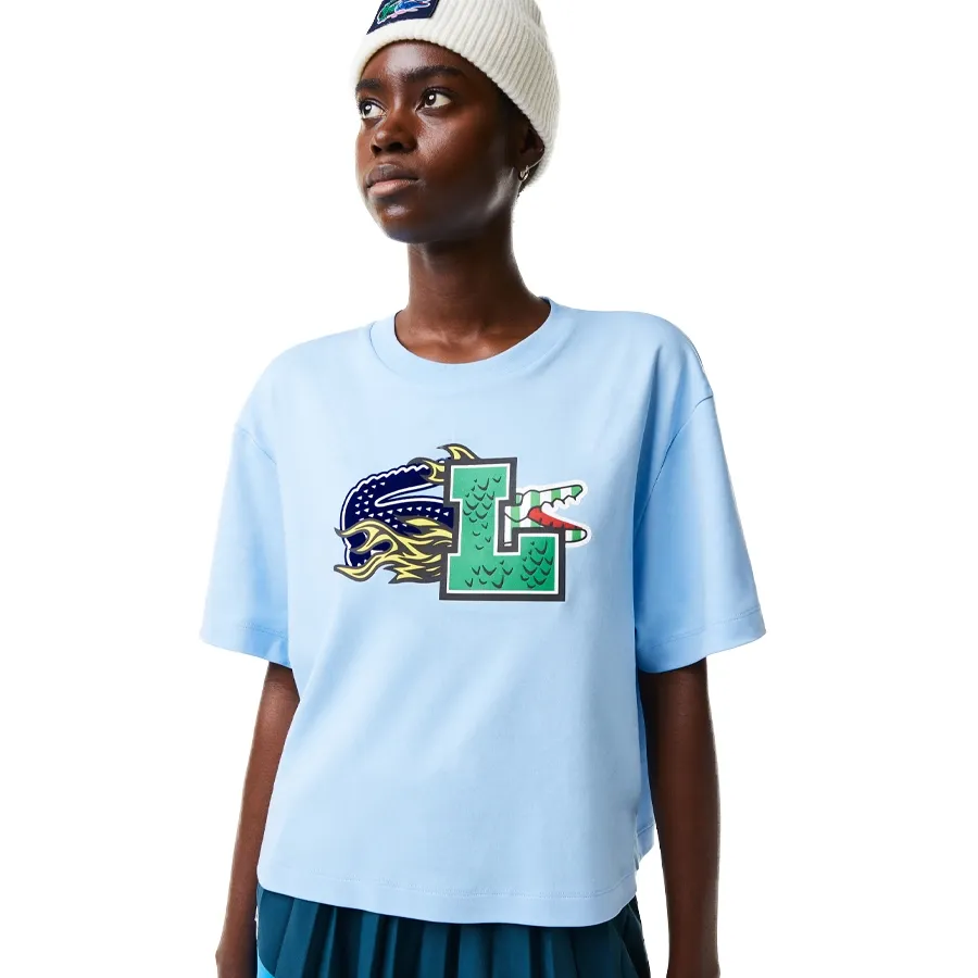 Imagen 1 de 4 de Remera Lacoste Holiday Oversized-CELESTE