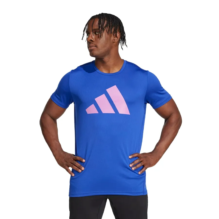 Imagen 0 de 5 de Remera adidas Run It-AZUL FRANCIA/ROSA