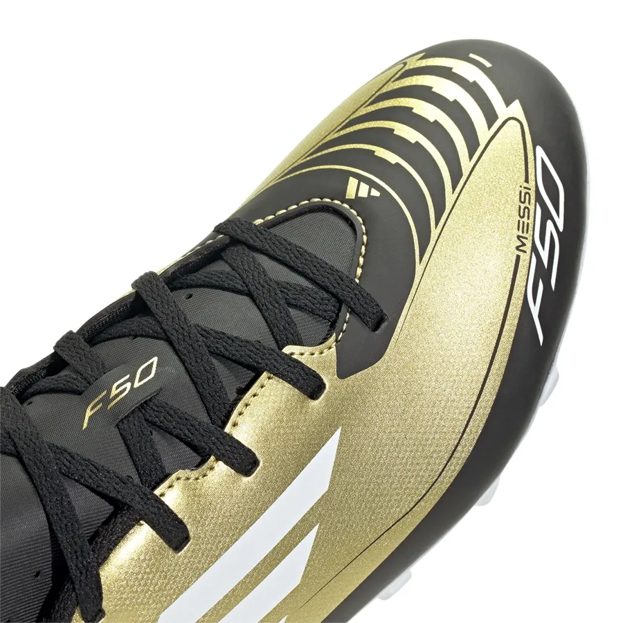 Imagen 7 de 8 de Botines adidas F50 Club FxG Messi-NEGRO/DORADO/BLANCO