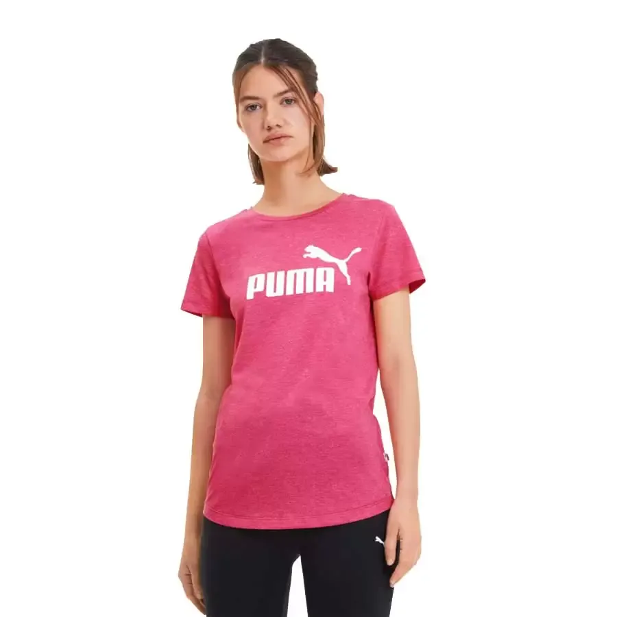 Imagen 0 de 2 de Remera Puma Ess+ Logo Heather-FUCSIA