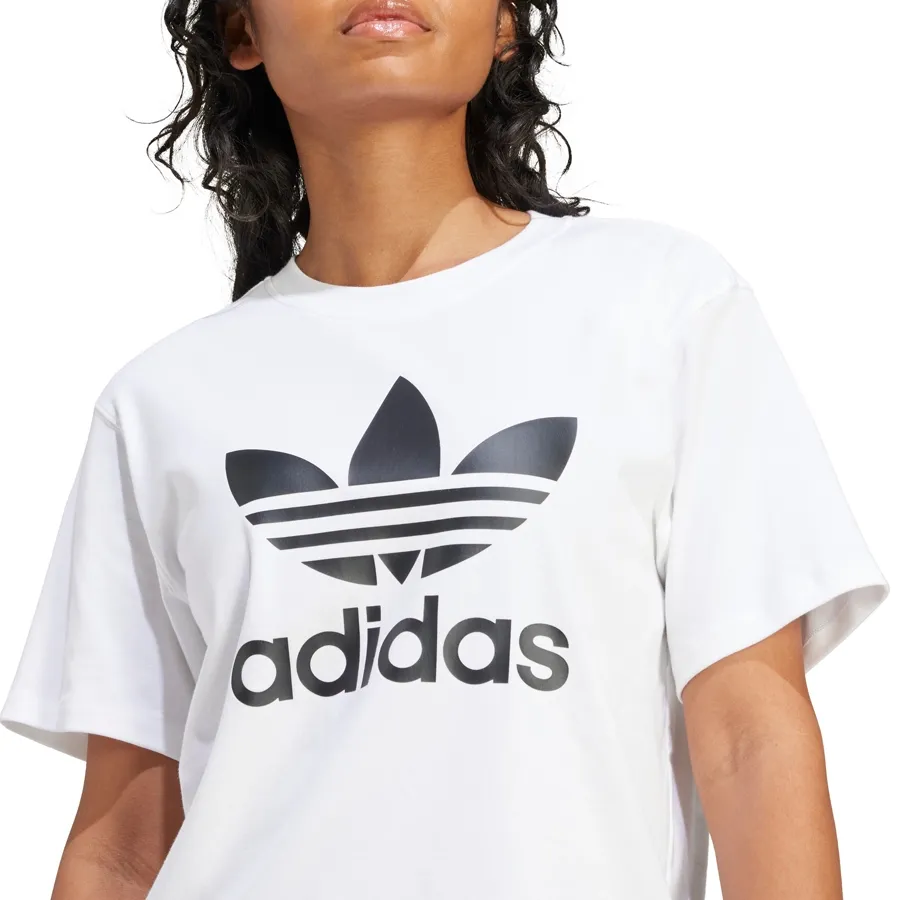 Imagen 4 de 6 de Remera adidas originals Trifolio-BLANCO/NEGRO