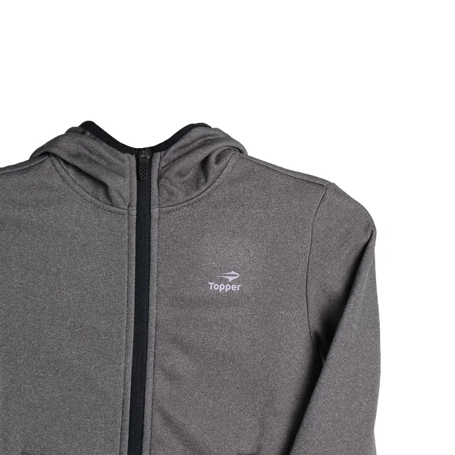 Imagen 2 de 3 de Campera Topper Fz Tech Fleece Girls-GRIS
