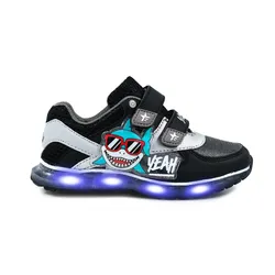 Zapatillas Footy Pu Tiburón Con Luz