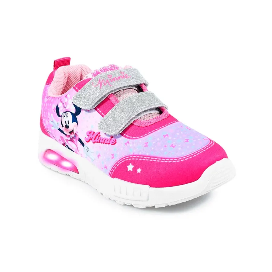 Imagen 3 de 4 de Zapatillas Footy Minnie C/Luz-FUCSIA/LILA/PLATA
