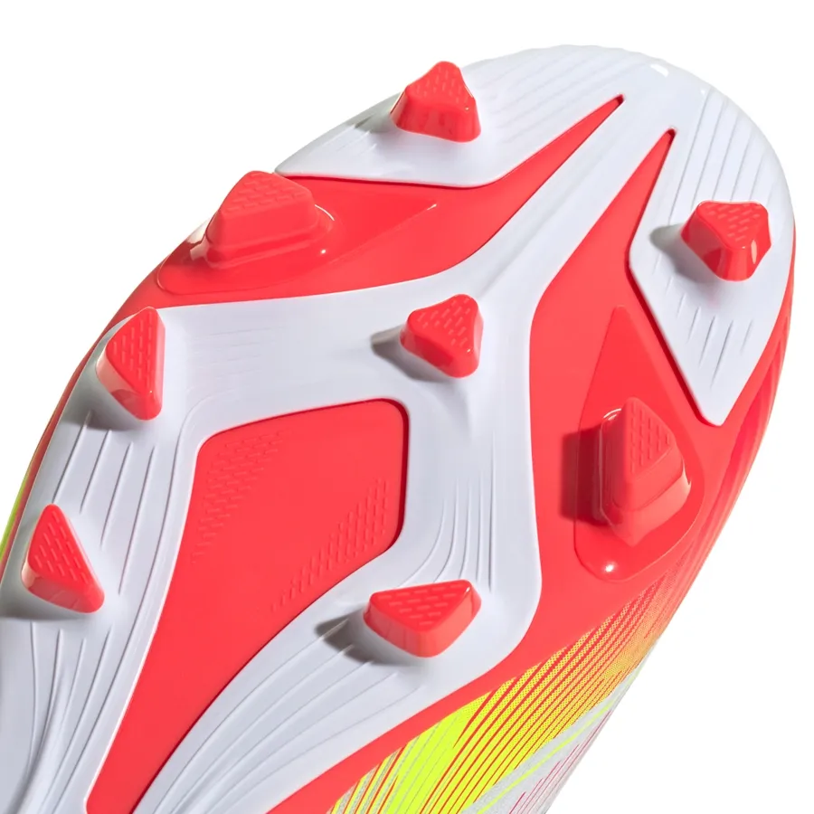 Imagen 5 de 7 de Botines adidas F50 Club Terreno Firme-BLANCO/CORAL FLUOR/NEGRO