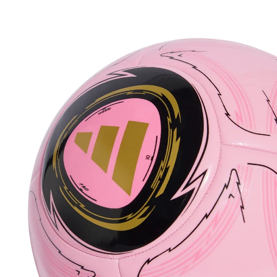 Imagen 1 de 3 de Pelota adidas Messi Club-ROSA/NEGRO/DORADO