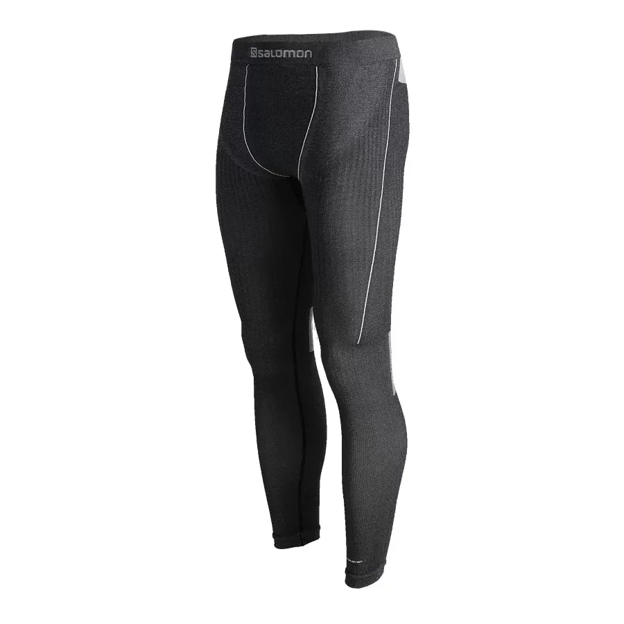 Imagen 2 de 5 de Calza Salomon Primo Warm-NEGRO/BLANCO/GRIS