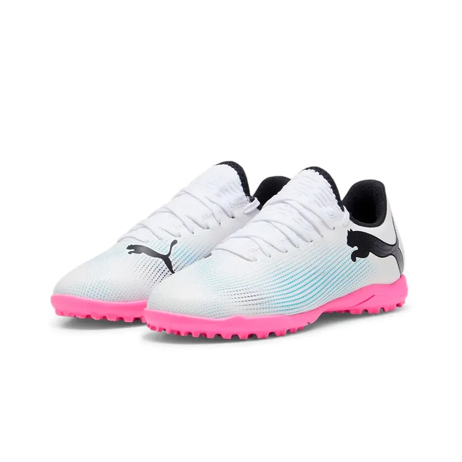 Imagen 2 de 6 de Botines Puma Future 7 Play Tt Jr-BLANCO/CELESTE/NEGRO