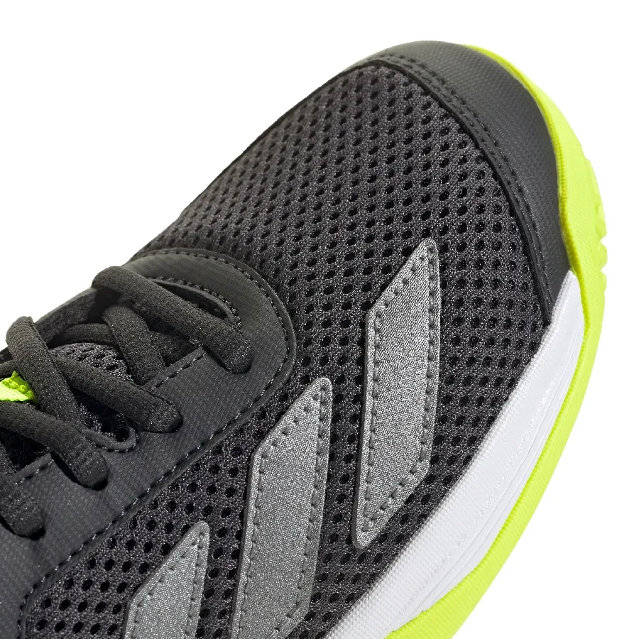 Imagen 5 de 7 de Zapatillas adidas Courtflash K-NEGRO/AMARILLO FLUOR/PLATA