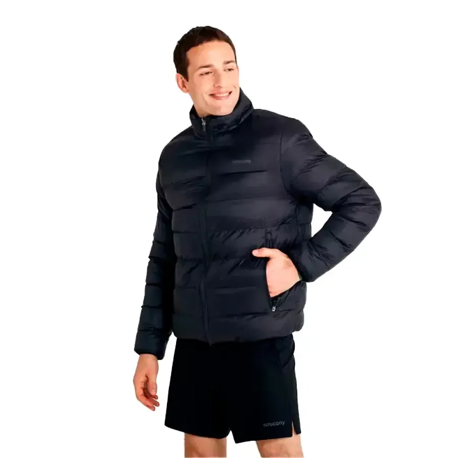 Imagen 1 de 7 de Campera Saucony Reversible Snowdrift-NEGRO/VERDE