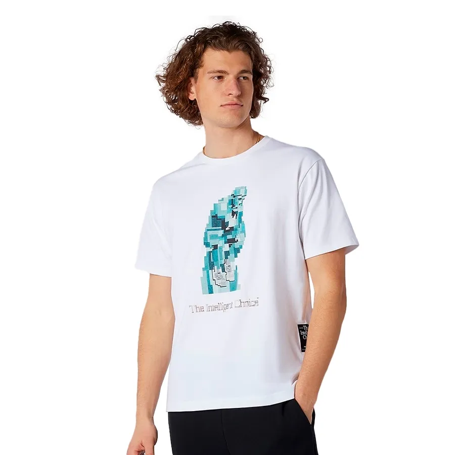 Imagen 0 de 1 de Remera New Balance Athletics Art-BLANCO/CELESTE
