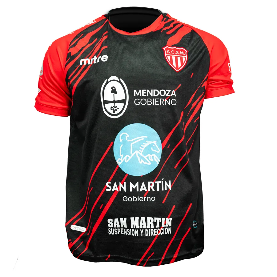 Imagen 0 de 4 de Camiseta Mitre Alternativa 3 San Martin Mza-NEGRO/ROJO