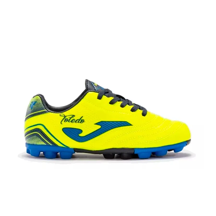 Imagen 0 de 5 de Botines Joma Toledo Campo Jr V4-AMARILLO FLUOR/AZUL/MARINO